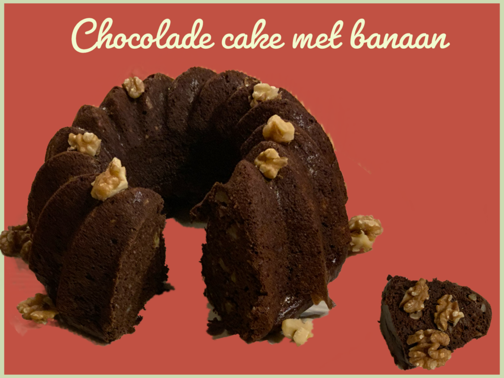 Vegan chocoladetulband met banaan en walnoten - Stoppen met snacken